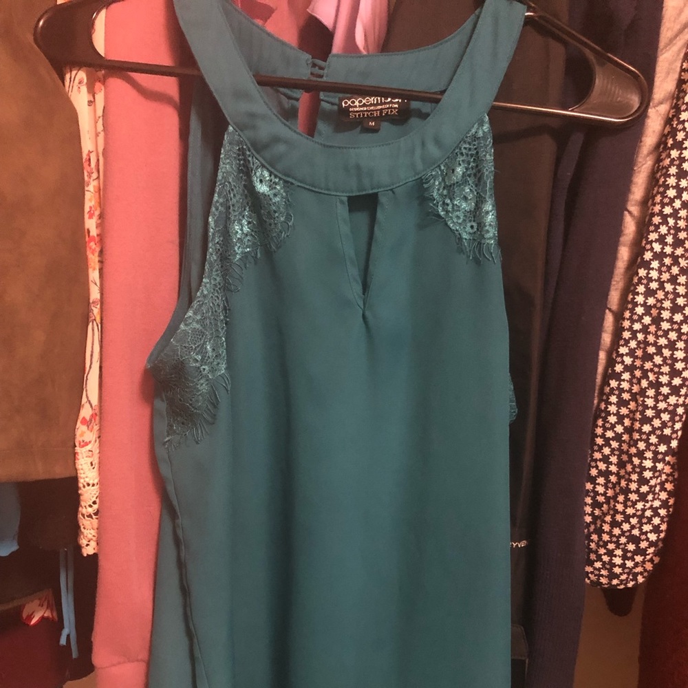 Blue papermoon halter top